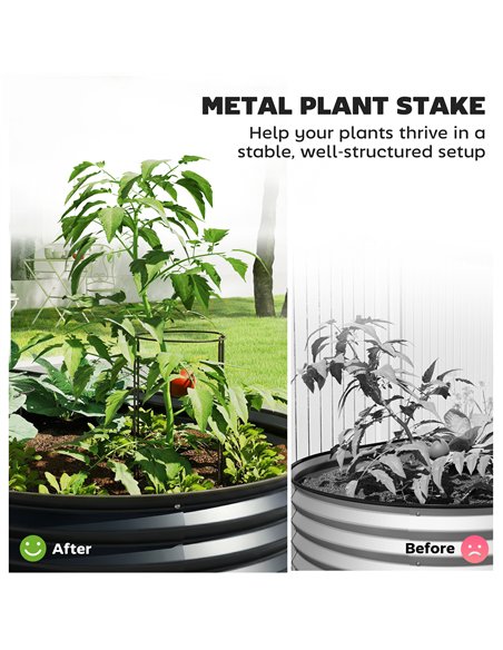 Outsunny Set of Two 150 x 60cm Steel Planters - Dark Grey - pic 186624 | FastDaddyshop