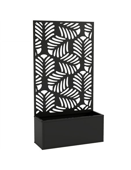 Outsunny Metal Garden Bed for Garden with Trellis, Wall Mounted or Freestanding Raised Planter with Privacy Screen - pic 186737 | FastDaddyshop