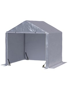 Outsunny 2x2m Garden Garage Storage, Waterproof UV-Resistant Tent, Grey