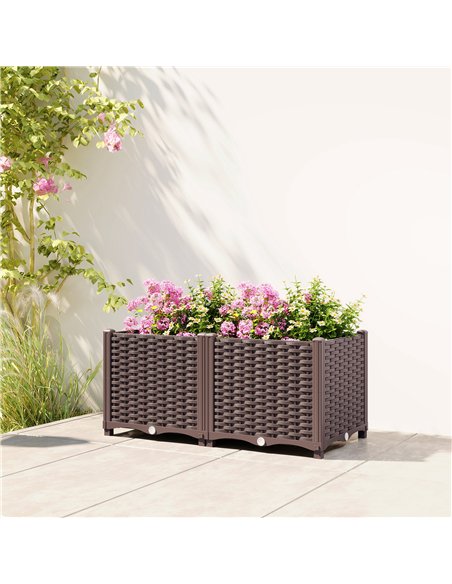 Outsunny Plastic Raised Garden Bed with Legs, Self Watering Elevated Planter Boxes with Drainage Holes and Plugs - pic 186860 | FastDaddyshop