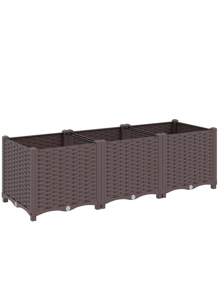 Outsunny Plastic Raised Garden Bed with Legs, Self Watering Elevated Planter Boxes with Drainage Holes and Plugs - pic 186863 | FastDaddyshop