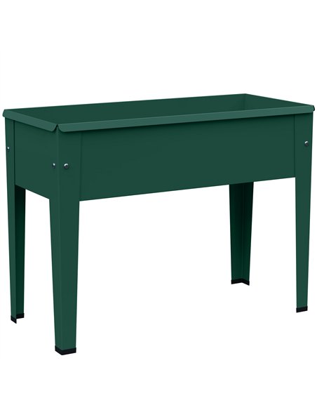 Outsunny Raised Planter, Metal Raised Garden Bed on Legs with Drainage Hole and Foot Covers, Green - pic 186953 | FastDaddyshop