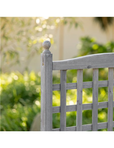 Outsunny Garden Planters with Trellis for Climbing Vines, Wood Raised Beds for Garden, Flower Pot, Indoor Outdoor, Grey - pic 186969 | FastDaddyshop