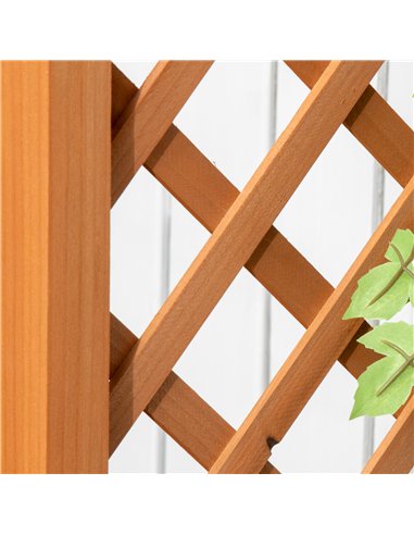 Outsunny Raised Garden Bed with Arch Trellis, Freestanding Garden Planter Box for Vine Climbing Plant Flower Herb, Brown