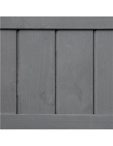 Outsunny Fir Wood Raised Rectangular 8 Compartment Plant Stand Dark Grey