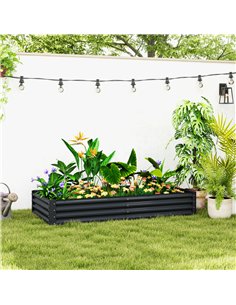 Outsunny 180 x 90cm Galvanised Steel Open Planter - 84H-211V00CG 2