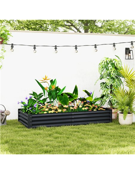 Outsunny 180 x 90cm Galvanised Steel Open Planter - 84H-211V00CG - pic 187034 | FastDaddyshop