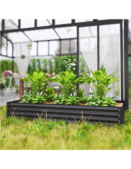 Outsunny 180 x 90cm Galvanised Steel Open Planter - 84H-211V00CG - pic 187041 | FastDaddyshop