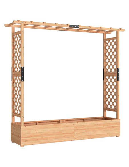 Outsunny Fir Wood 171 x 39 cm Planter and Trellis Garden Bed - pic 187132 | FastDaddyshop