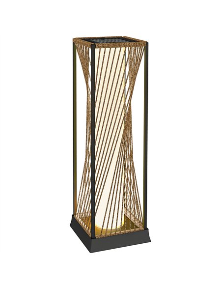 Outsunny Rattan Solar Garden Lights, Auto On/Off LED Floor Lamp, Sand Brown - pic 187177 | FastDaddyshop