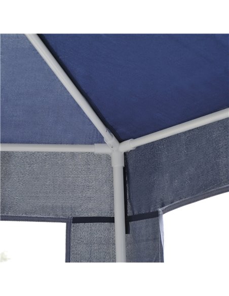 Outsunny 4M Netting Gazebo Hexagon Tent Patio Canopy Outdoor Shelter Party Activities Shade Resistant (Blue) - pic 18718 | FastDaddyshop