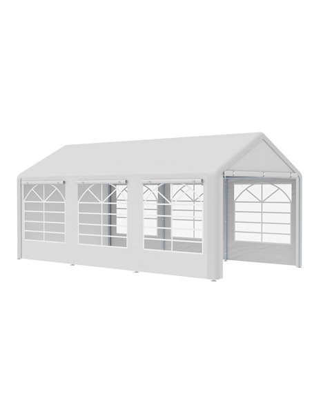 Outsunny 6x3m Garden Gazebo Marquee with Heavy Duty Steel Frame, Waterproof, White - pic 18719 | FastDaddyshop