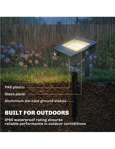 Outsunny 32W LED Floodlights, Linkable 4-Pack Landscape Lighting with Remote Control, RGB Colour Changing, UK Plug, Black
