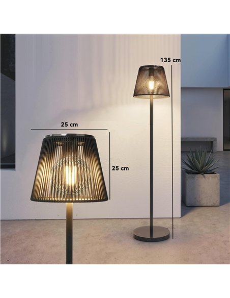 Outsunny Outdoor Solar Floor Lamp, Adjustable Height Rechargeable Floor Lamp IP44 Waterproof - pic 187224 | FastDaddyshop