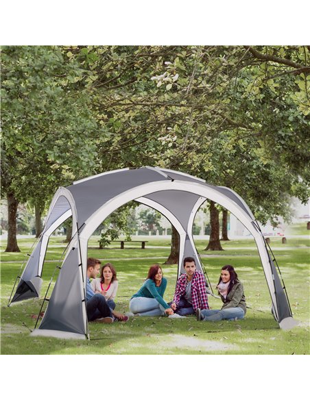 Outsunny Dome Tent for 6-8 Person, Camping Tent with 4 Zipped Mesh Doors, Removable Oxford Cloth, Lamp Hook, Portable Carry Bag, - pic 187241 | FastDaddyshop