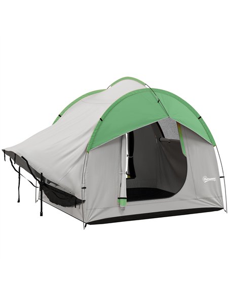 Outsunny SUV Car Tent for Camping, Waterproof PU2000mm, 5 Man Tailgate Tent, 2.4 x 2.1 m, Grey and  Green - pic 187258 | FastDaddyshop