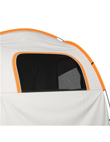 Outsunny SUV Car Tent for Camping, Waterproof PU2000mm, 5 Man Tailgate Tent, 2.4 x 2.1 m, Grey and Orange