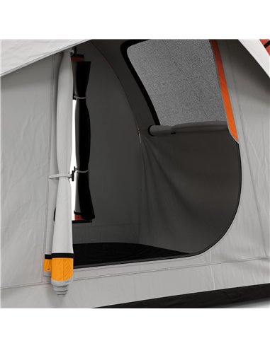 Outsunny SUV Car Tent for Camping, Waterproof PU2000mm, 5 Man Tailgate Tent, 2.4 x 2.1 m, Grey and Orange