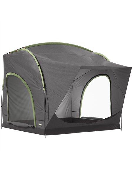 Outsunny Car Tent with 2.35m Stand-Up Height, 3000mm Waterproof Tailgate Tent with Mesh Windows for Family Camping Travelling - pic 187357 | FastDaddyshop