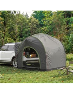 Outsunny Car Tent with 2.35m Stand-Up Height, 3000mm Waterproof Tailgate Tent with Mesh Windows for Family Camping Travelling 2