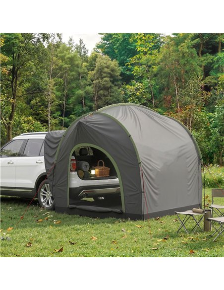 Outsunny Car Tent with 2.35m Stand-Up Height, 3000mm Waterproof Tailgate Tent with Mesh Windows for Family Camping Travelling - pic 187358 | FastDaddyshop