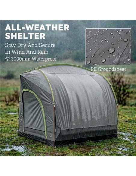 Outsunny Car Tent with 2.35m Stand-Up Height, 3000mm Waterproof Tailgate Tent with Mesh Windows for Family Camping Travelling - pic 187362 | FastDaddyshop