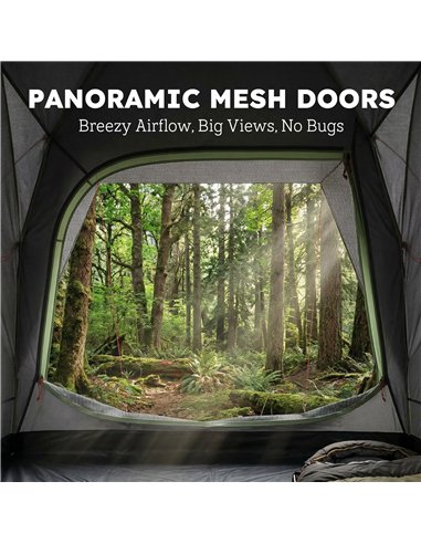 Outsunny Car Tent with 2.35m Stand-Up Height, 3000mm Waterproof Tailgate Tent with Mesh Windows for Family Camping Travelling
