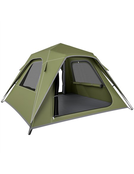 Outsunny Pop Up Tent 3000mm Waterproof Camping Tents with Mesh Windows 2-3 People Green - pic 187420 | FastDaddyshop