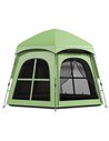 Outsunny Pop Up Tent 3000mm Waterproof Instant Camping Tent 3-4 Person with 2 Doors 4 Windows Green