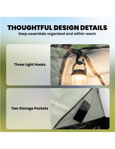 Outsunny Family Camping Tent 3000mm Waterproof Windproof Tunnel Tent 8-12 Person Two Bedrooms Green