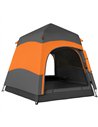 Outsunny Double Layer Instant Pop Up Tent with Rainfly, Portable Camping Shelter with Sewn-in Groundsheet and Carry Bag, Orange