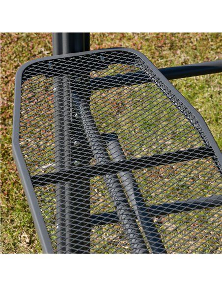 Outsunny 2.4x1.5m Grill Gazebo Outdoor BBQ with Side Shelves, Hanging Poles, Dark Grey - pic 18753 | FastDaddyshop