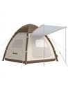 Outsunny Inflatable Camping Tent with Rainfly, 3 Man Air Tent 3000mm Waterproof Blow Up Tents, Cream