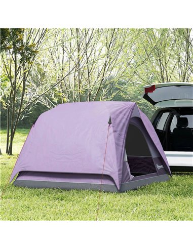 Outsunny 3-4 Person Camping Tent, Easy Set Up 3-4 Man Tent w/ Sewn-in Groundsheet, Waterproof Dome Tent w/ Mesh Windows