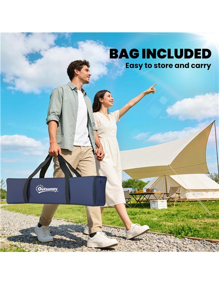 Outsunny 2 Person Camping Tent, Dome Tent with Zipped Doors, Storage Pocket, Portable Handy Bag, Navy Blue - pic 187614 | FastDaddyshop