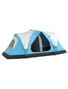 Outsunny Camping Tent for 6-8 Man with 2000mm Waterproof Rainfly and Carry Bag for Fishing Hiking Festival, Sky Blue