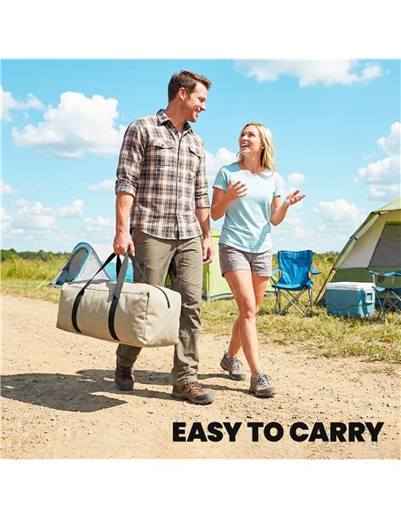 Outsunny 6 Men Tipi Tent with Carry Bag - Khaki - pic 187643 | FastDaddyshop
