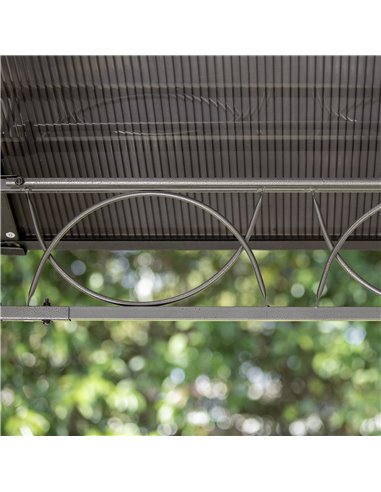 Outsunny 3x3m Hardtop Gazebo with UV Resistant Polycarbonate Roof, Steel & Aluminum Frame, Grey
