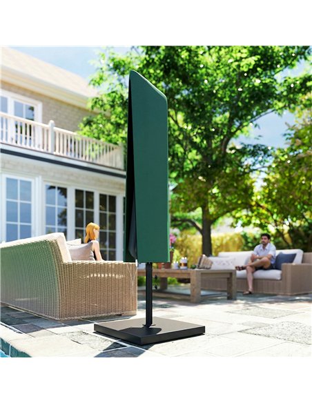 Outsunny Garden Parasol Cover, Outdoor Patio Umbrella Protector Weatherproof Garden Patio for 2-4.6m Parasol, Dark Green - pic 188156 | FastDaddyshop