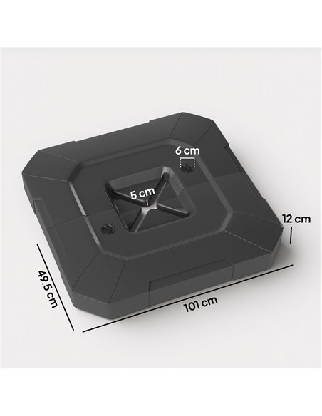 Outsunny 2PCS Umbrella Weights for Cantilever Parasols, Parasol Base Weights, 80 kg for Water or 105 kg Water and Sand Mix, Blac - pic 188340 | FastDaddyshop