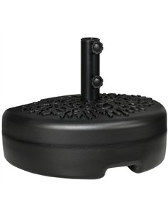 Outsunny Water/Sand Fillable Half Parasol Umbrella Base - Black