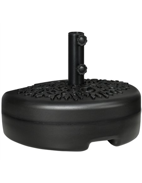 Outsunny Water/Sand Fillable Half Parasol Umbrella Base - Black - pic 188356 | FastDaddyshop