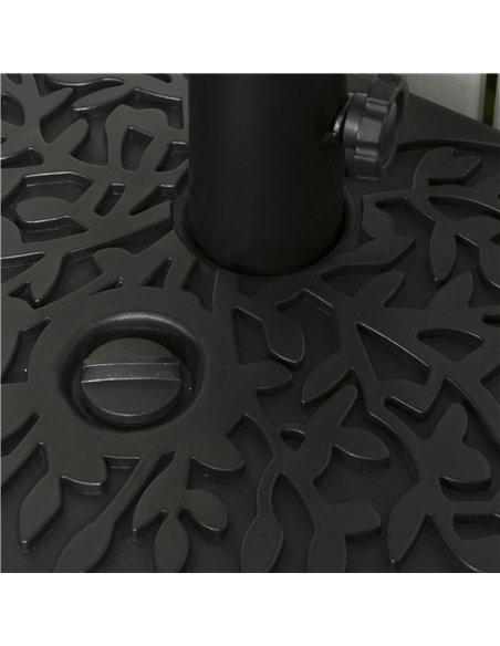 Outsunny Water/Sand Fillable Half Parasol Umbrella Base - Black - pic 188363 | FastDaddyshop