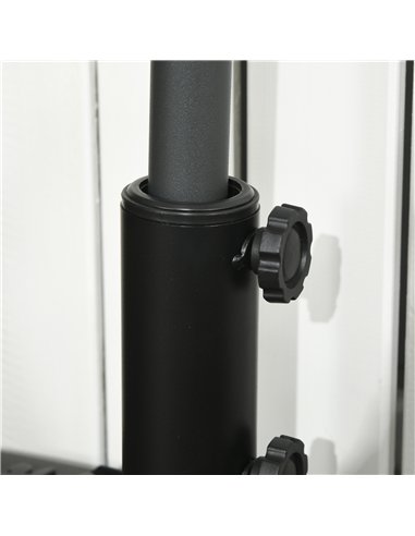 Outsunny Water/Sand Fillable Half Parasol Umbrella Base - Black