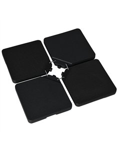 Outsunny Four-Piece Plastic Cantilever Parasol Base - Black