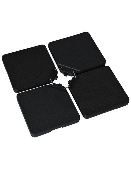 Outsunny Four-Piece Plastic Cantilever Parasol Base - Black - pic 188365 | FastDaddyshop