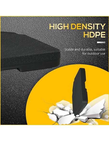 Outsunny Four-Piece Plastic Cantilever Parasol Base - Black - pic 188370 | FastDaddyshop
