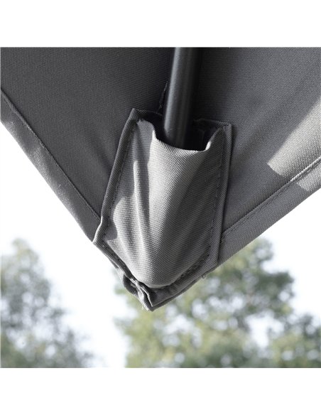 Outsunny 3 x 3(m) Cantilever Parasol with Aluminium Frame, Crank and Tilt, 360-Degree Rotation, Double Top Garden Umbrella with  - pic 188391 | FastDaddyshop