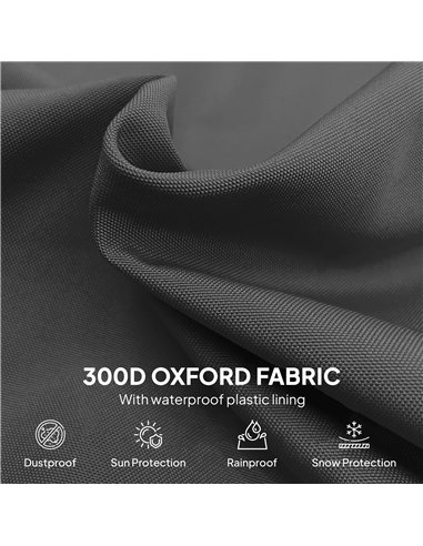 Outsunny Parasol Cover, 600D Oxford Cantilever Umbrella Cover Fit for 2-4m Parasol, Banana Umbrella Protector with Zipper for Ou