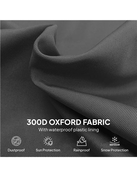 Outsunny Parasol Cover, 600D Oxford Cantilever Umbrella Cover Fit for 2-4m Parasol, Banana Umbrella Protector with Zipper for Ou - pic 188405 | FastDaddyshop
